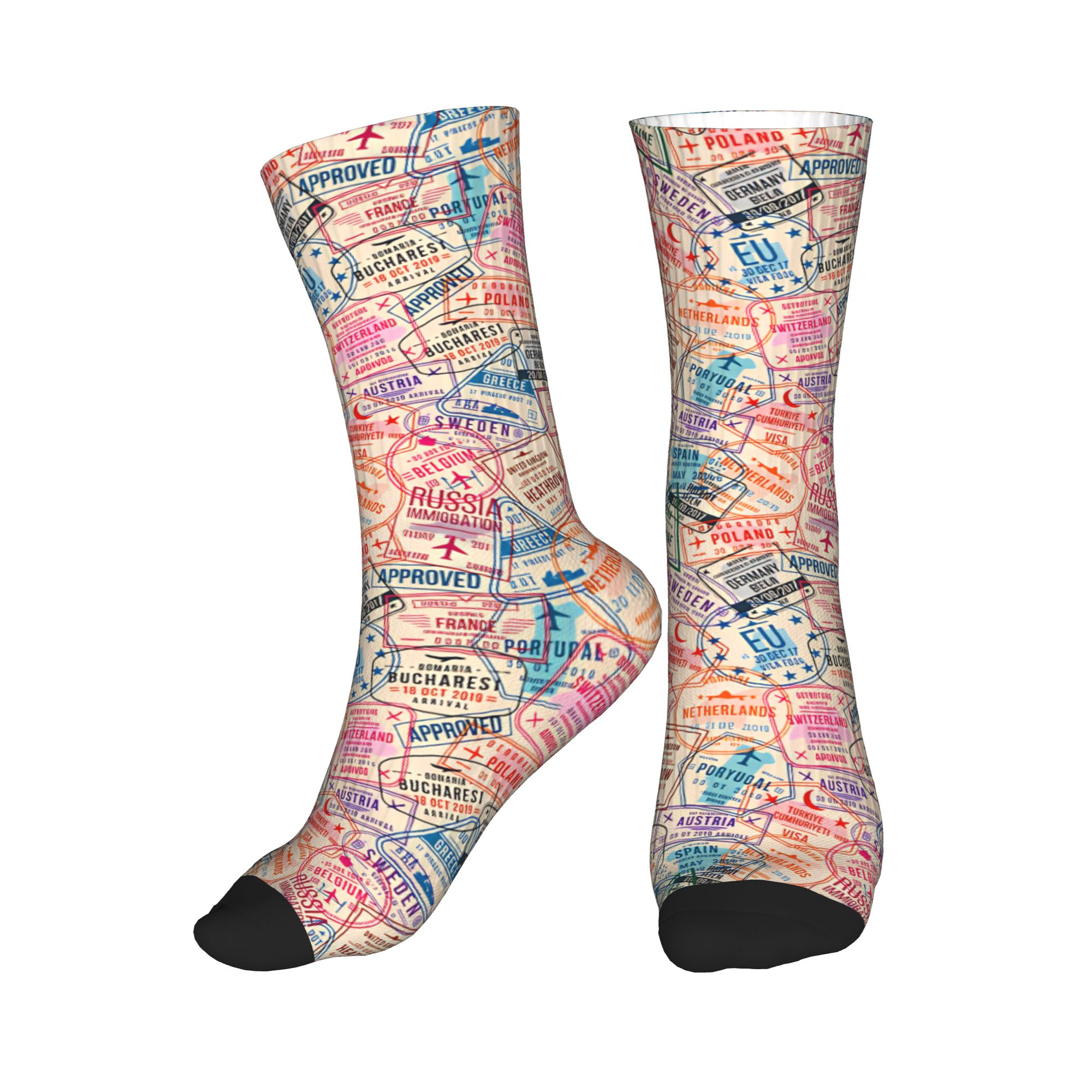 Pastel Europe Travel Collage P - Dress Sock Men recension och pris