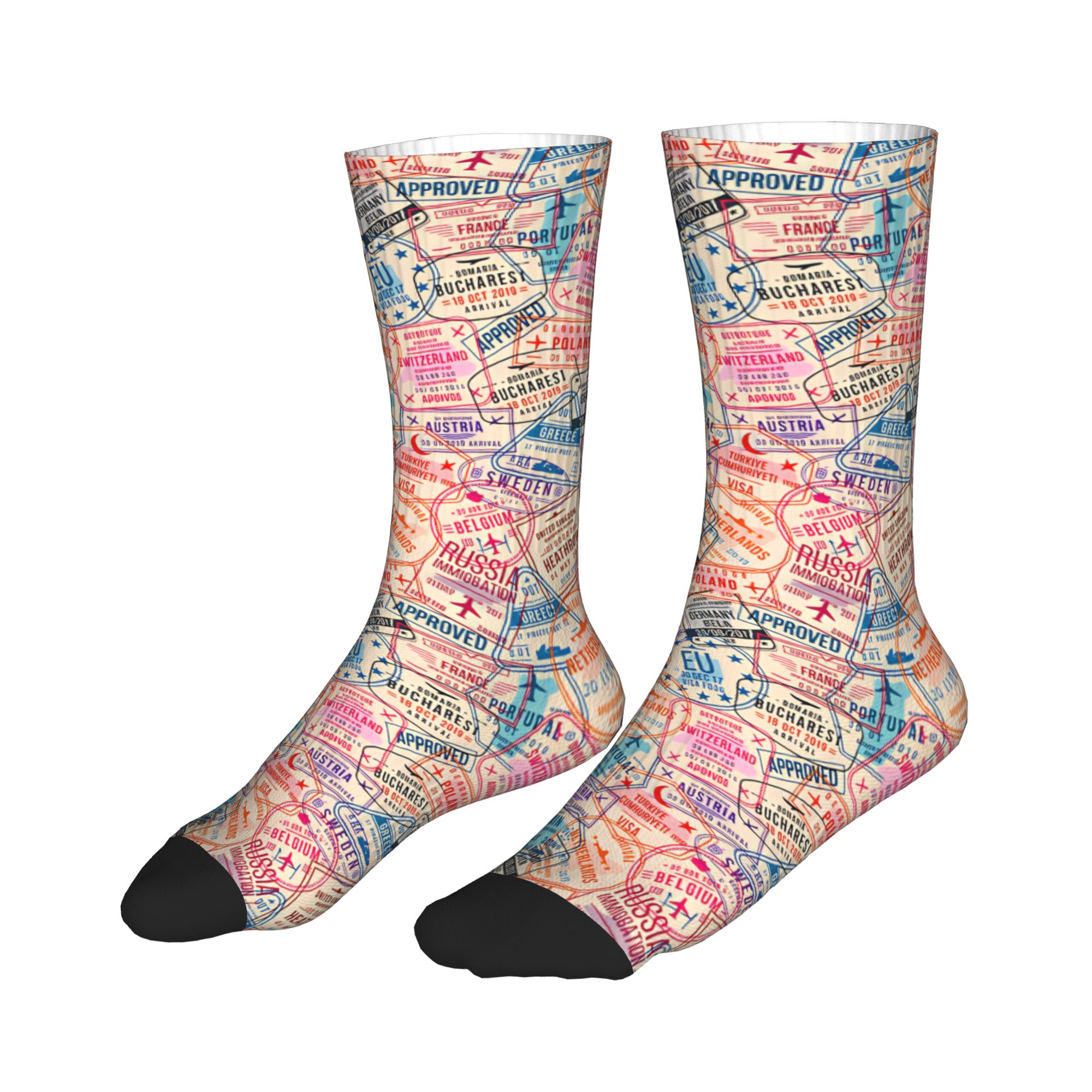 Pastel Europe Travel Collage P - Dress Sock Men recension och pris